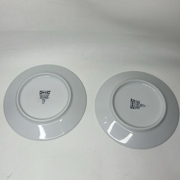 IKEA Of Sweden Appetizer Bread Saucers 6 Inches Round Modern Farmhouse Set Of 2 - Picture 3 of 5